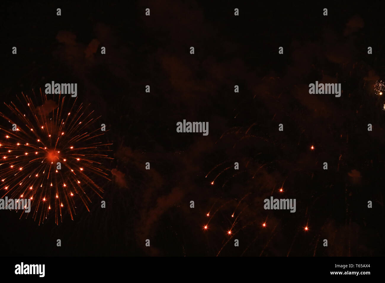 New Year's Eve fireworks and rockets on New Year's Day Stock Photo - Alamy