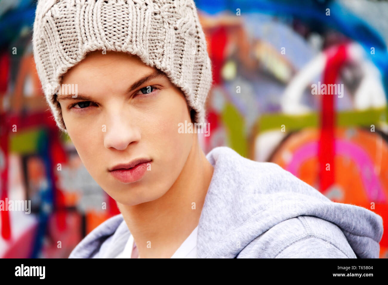 cool looking teenager Stock Photo
