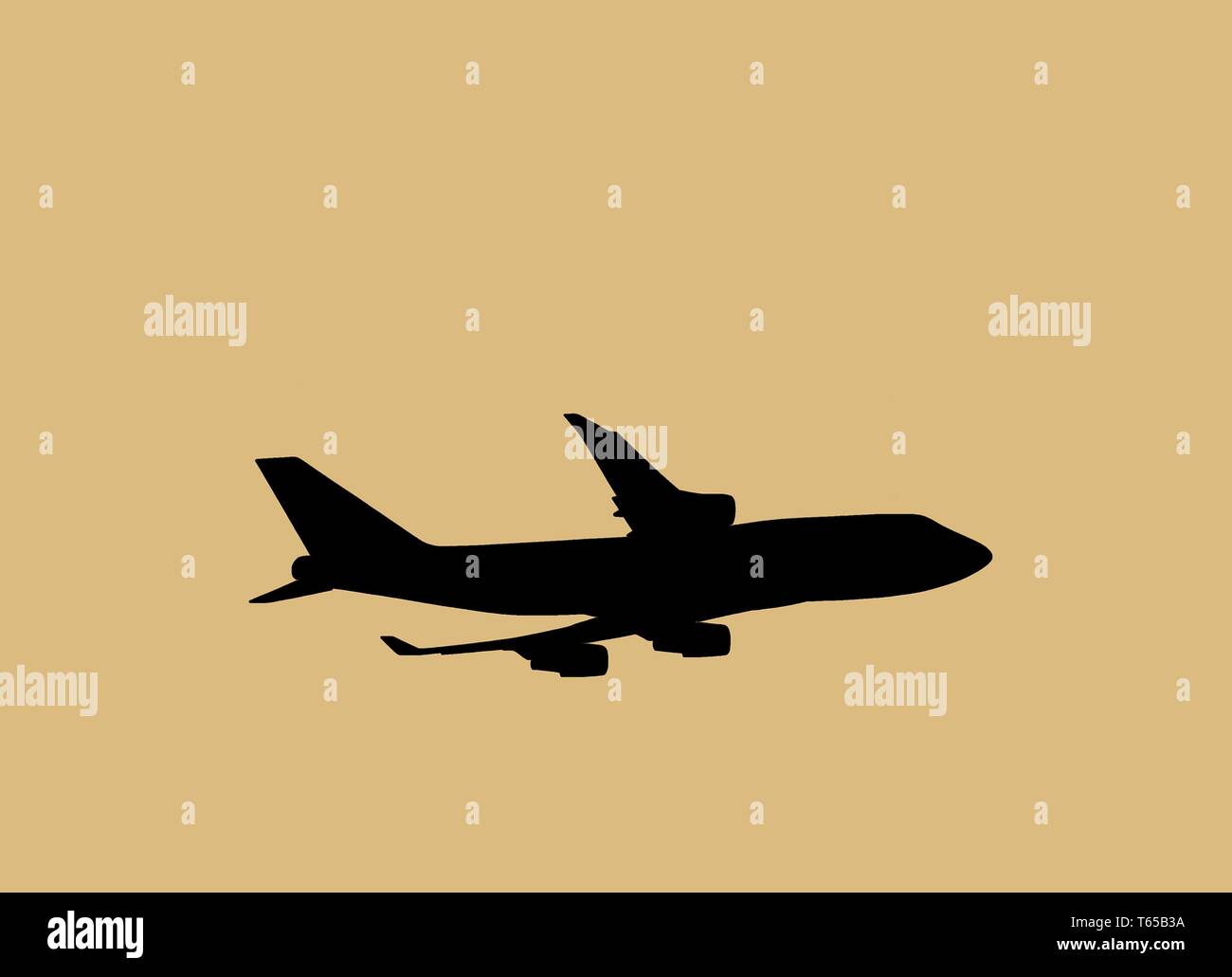 Aeroplane, Silhouette Stock Photo