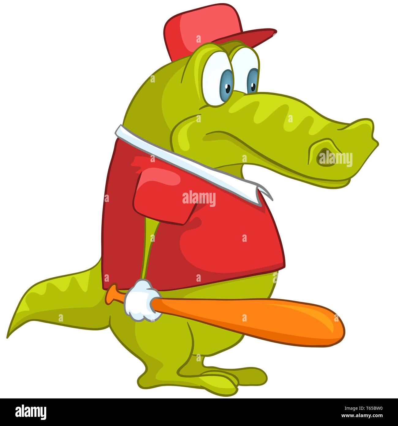 Cartoon Character Crocodile Stock Photo