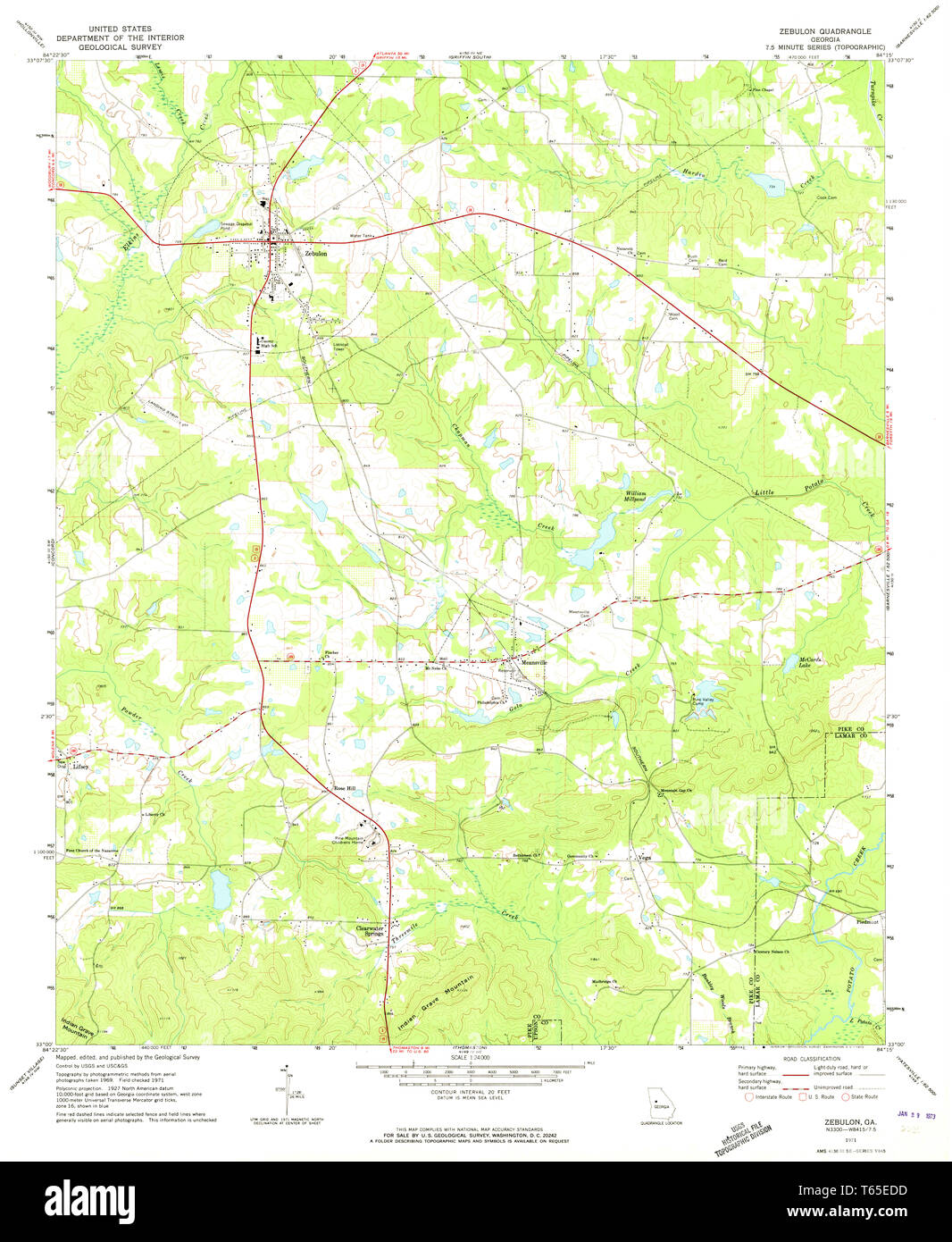 Map of zebulon hires stock photography and images Alamy