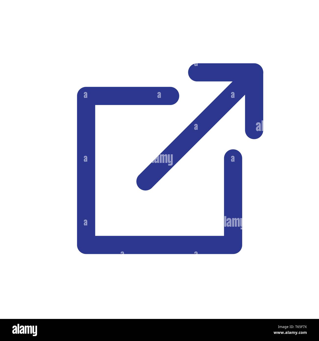 External Link Icon - box and arrow - UI or UX icon Stock Vector