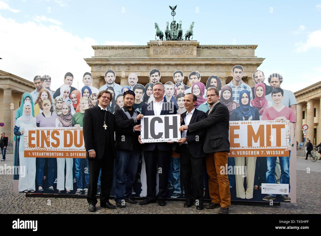 Campaign against intolerance of culture in Berlin Stock Photo