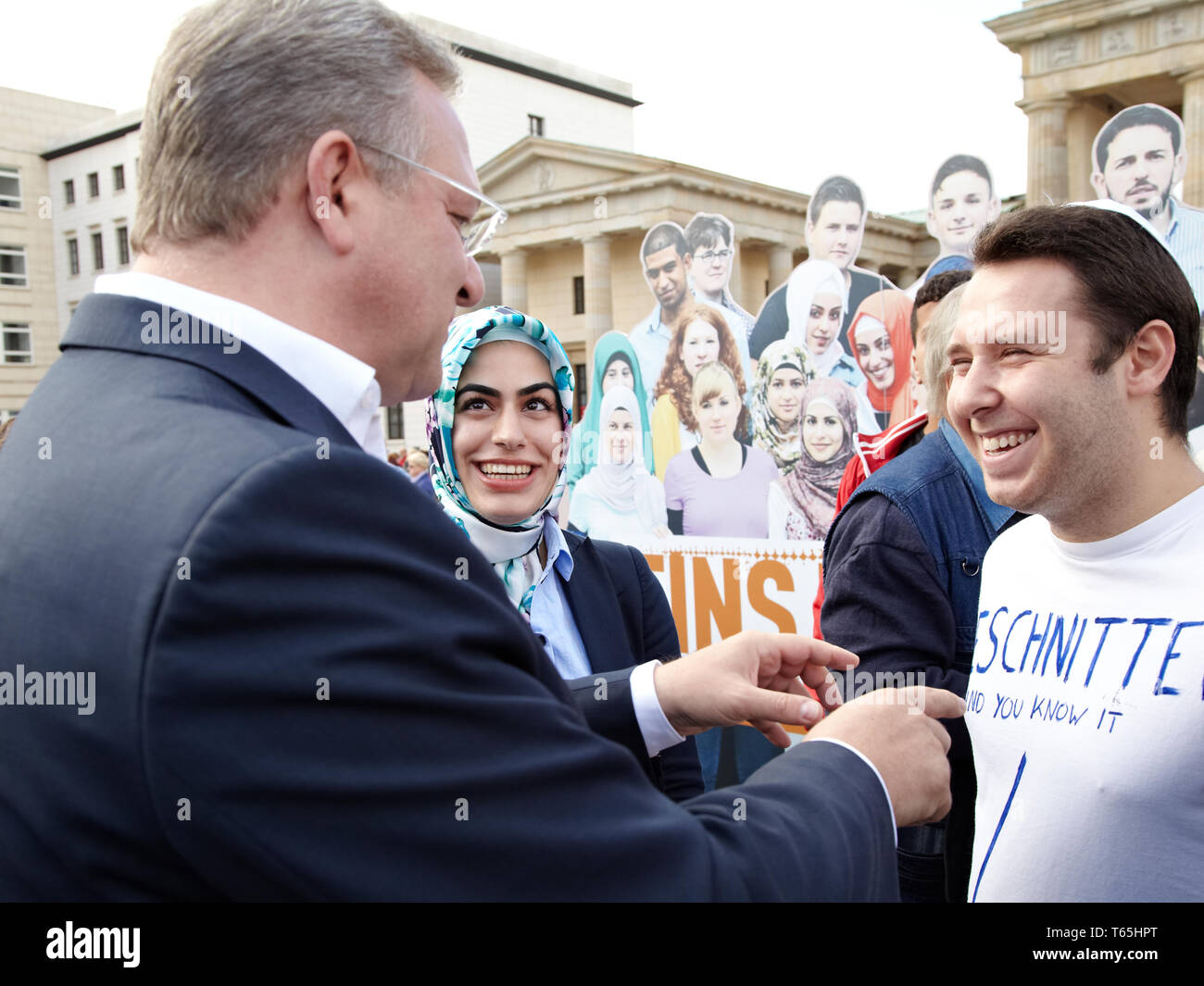 Campaign against intolerance of culture in Berlin Stock Photo