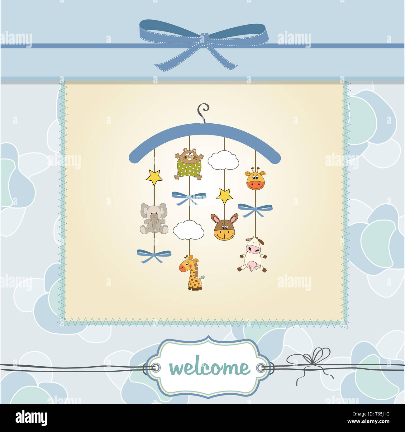 baby announcement card Stock Photo Alamy