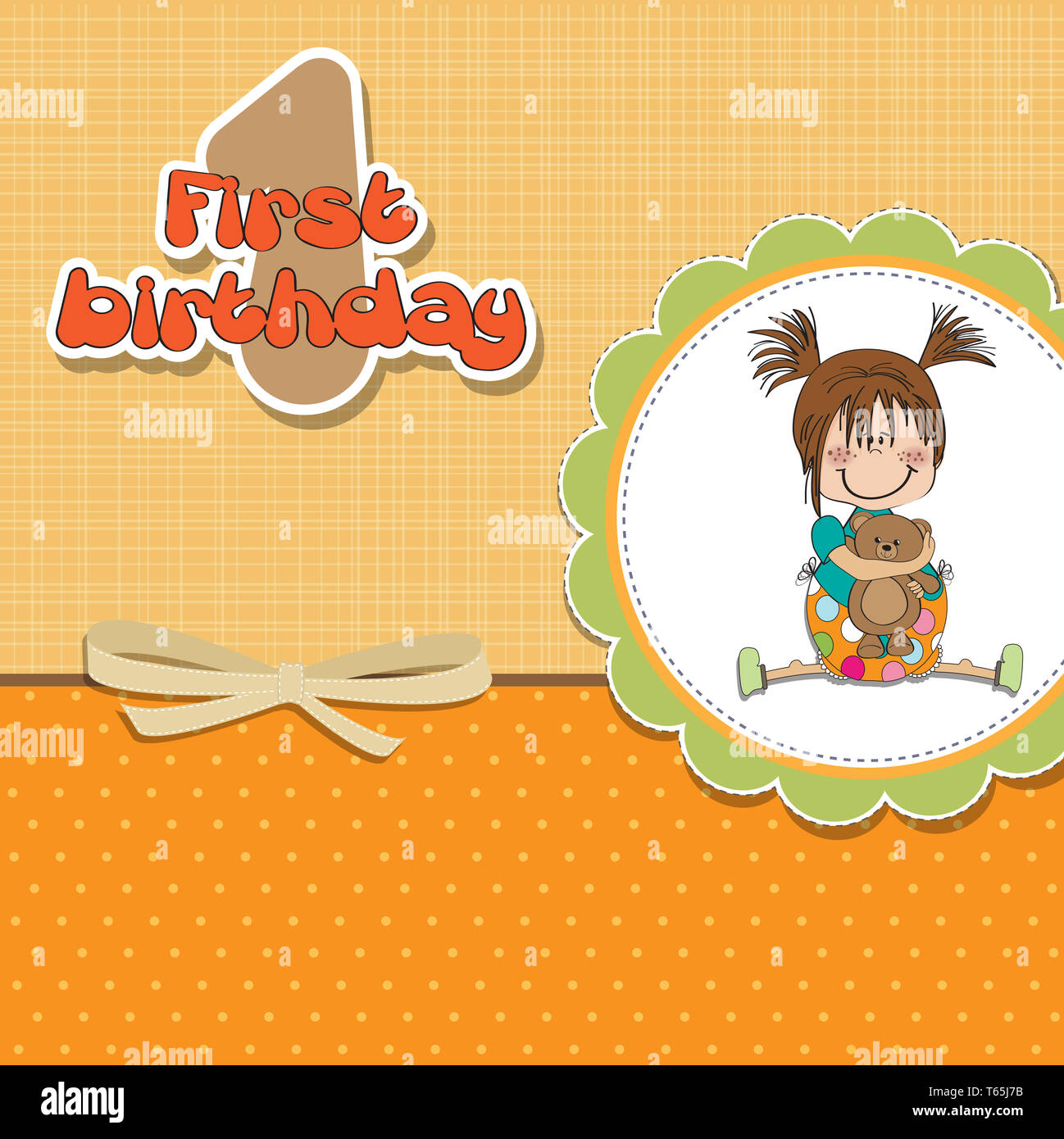 little girl at her first birthday Stock Photo Alamy