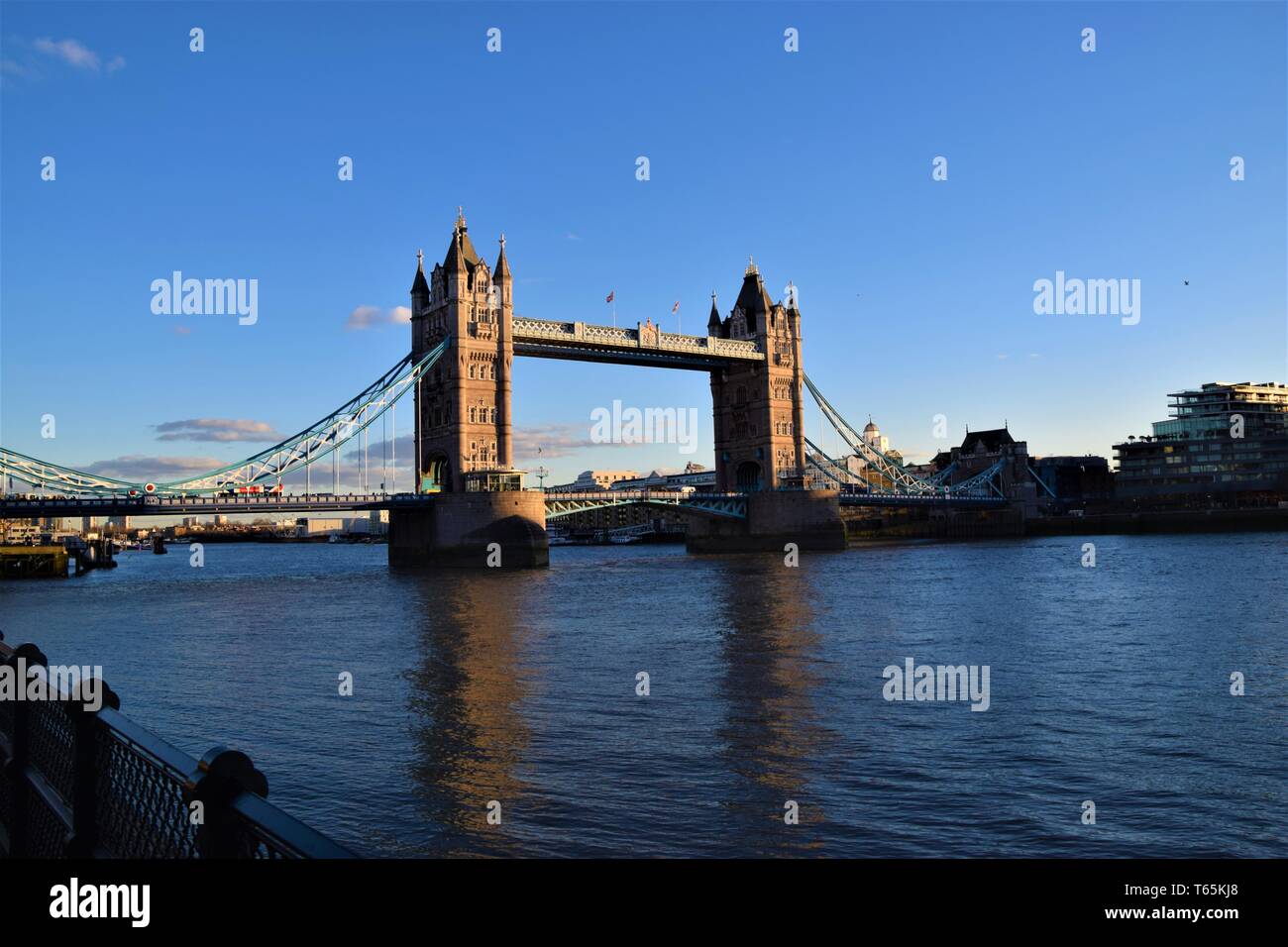 Tower Bridge London with clear blue sky Stock Photo