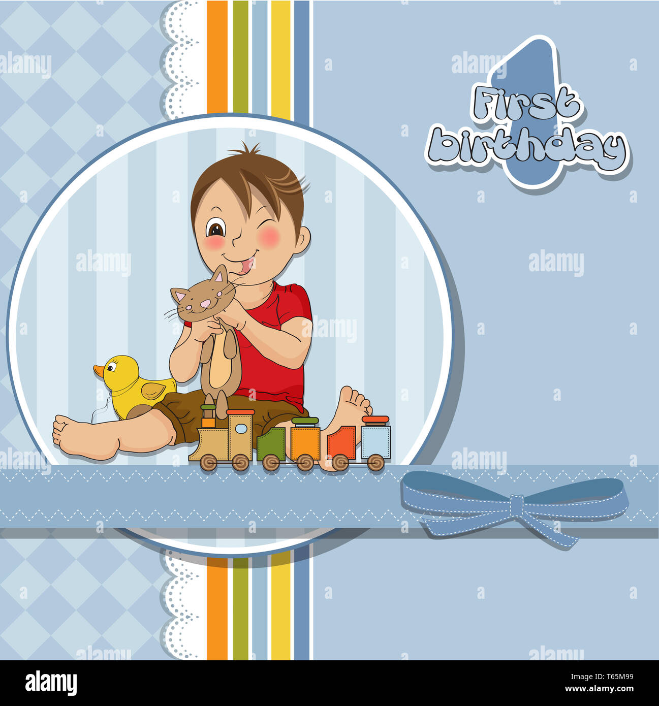 little boy are playing with his toys Stock Photo - Alamy