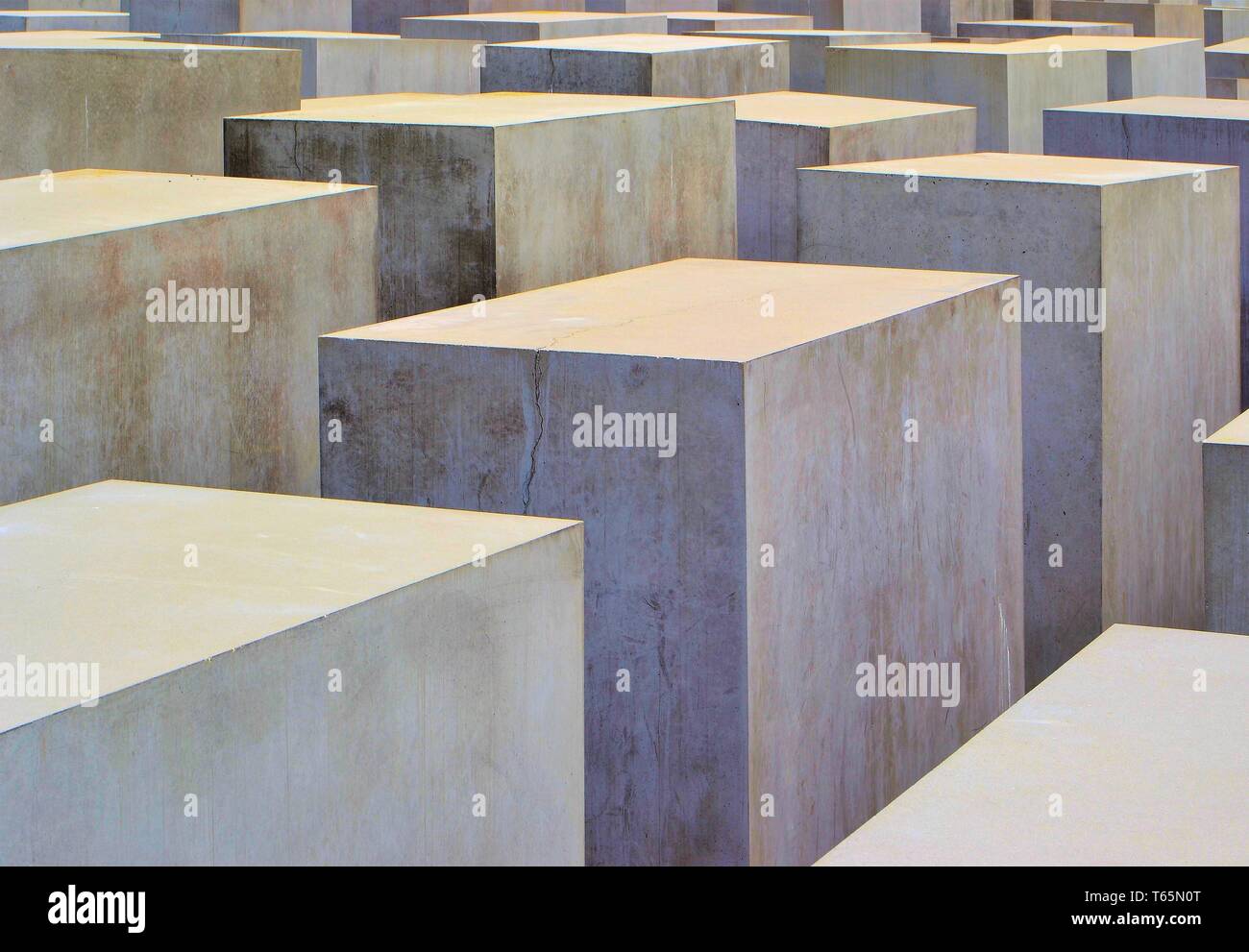 Holocaust Memorial in Berlin in memory of the murd Stock Photo