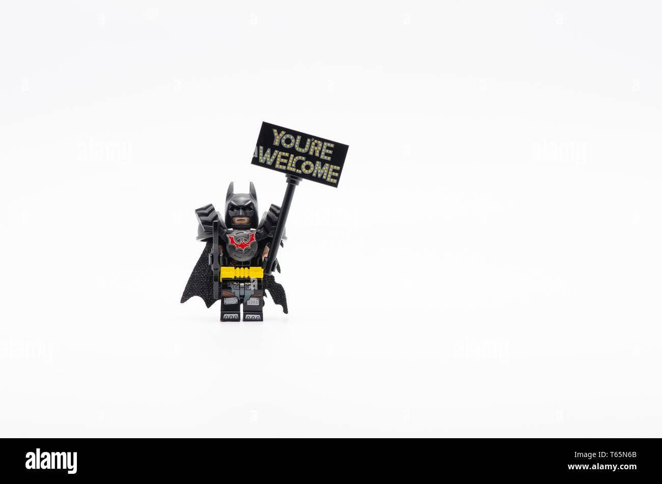 lego of various batman minifigures. Lego minifigures are manufactured by  The Lego Group Stock Photo - Alamy