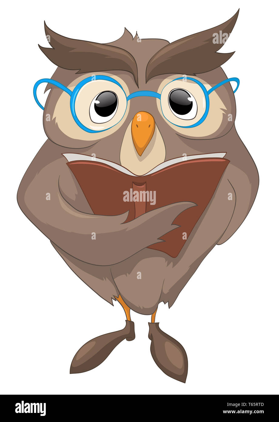 Cartoon Character Funny Owl Stock Photo - Alamy