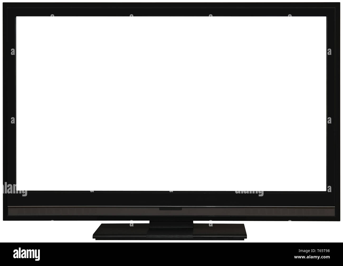 Flat wide TV screen cutout Stock Photo