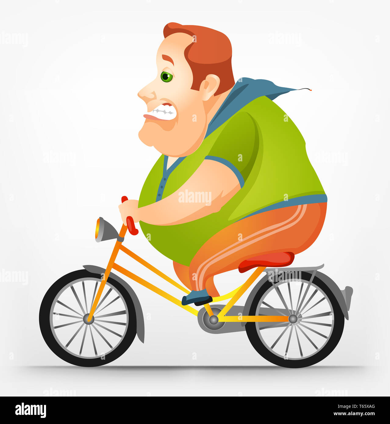Obese cyclist hi res stock photography and images Alamy