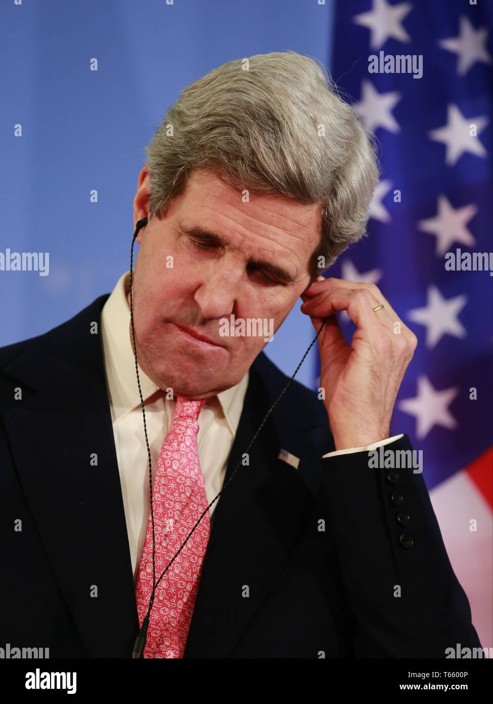 John Kerry meets German FM Westerwelle. Stock Photo
