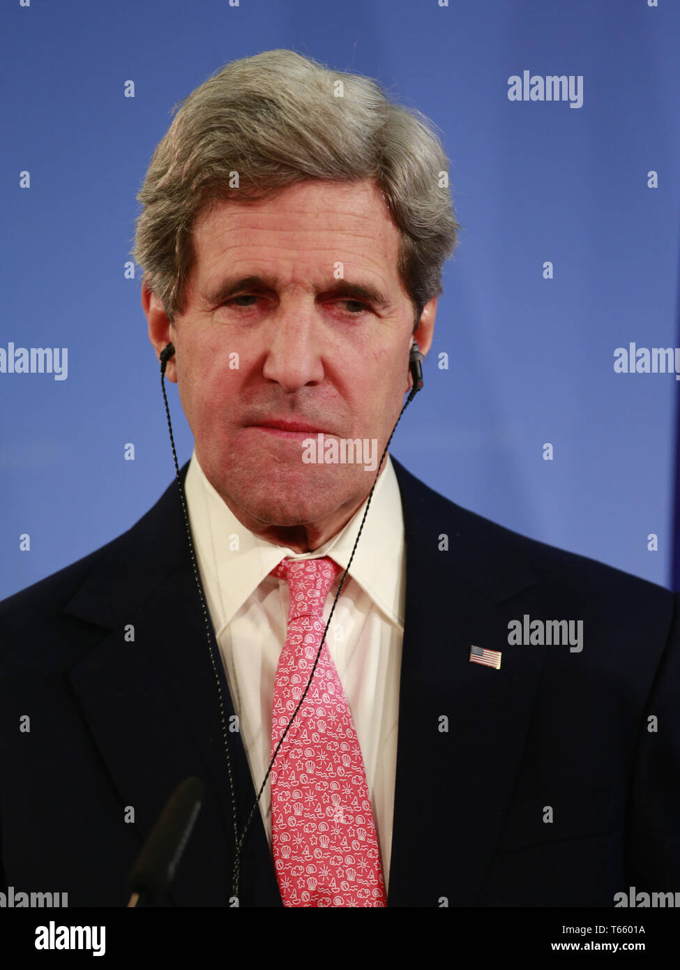 John Kerry meets German FM Westerwelle. Stock Photo