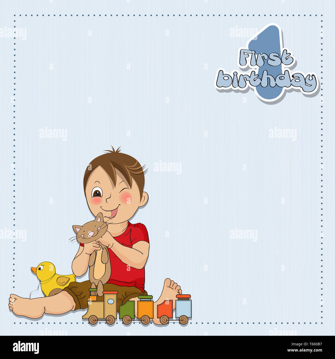 little boy are playing with his toys Stock Photo - Alamy