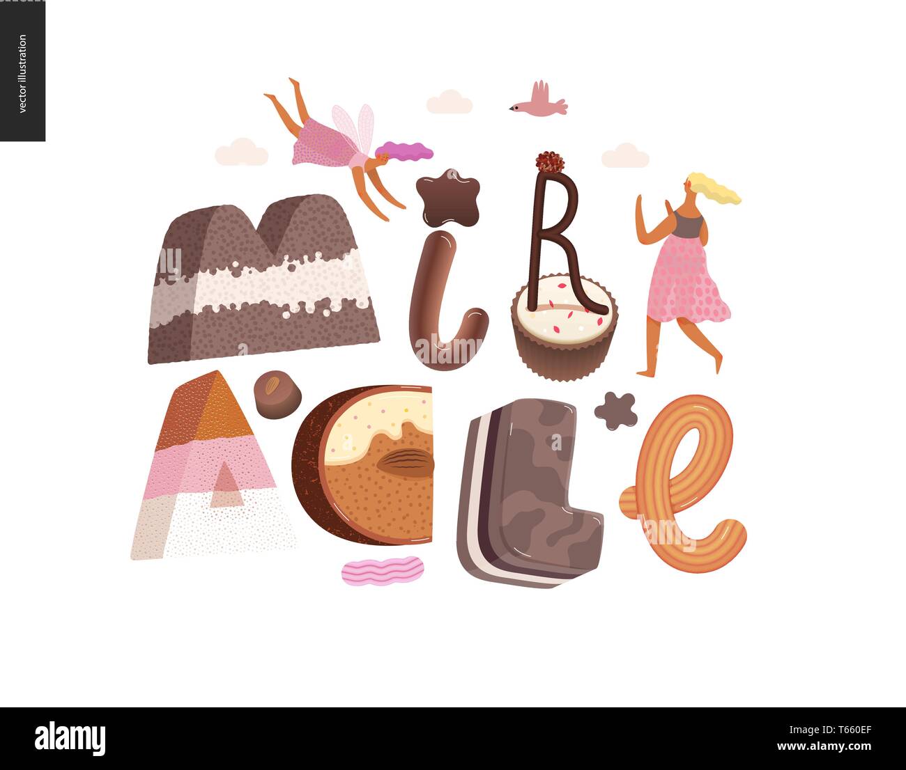 https://c8.alamy.com/comp/T660EF/dessert-lettering-miracle-modern-flat-vector-concept-digital-illustration-of-temptation-font-sweet-lettering-and-girls-caramel-toffee-biscuit-T660EF.jpg
