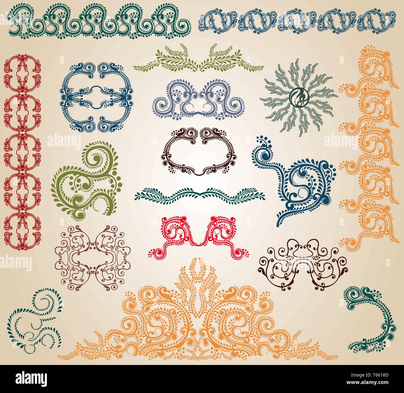 Set of abstract color patterns on white Stock Vector Image & Art - Alamy
