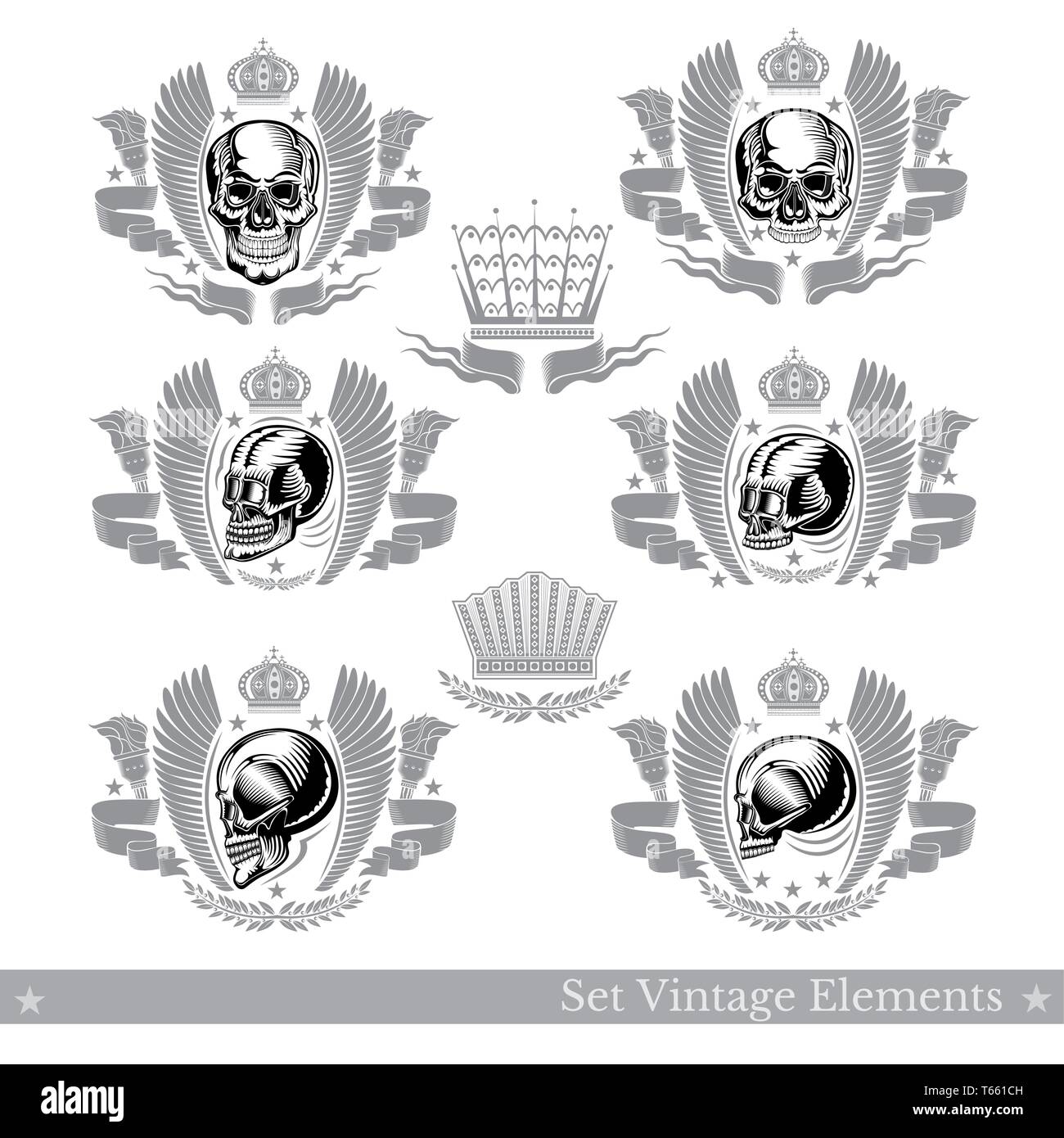 Crown of skulls Stock Vector Images - Alamy