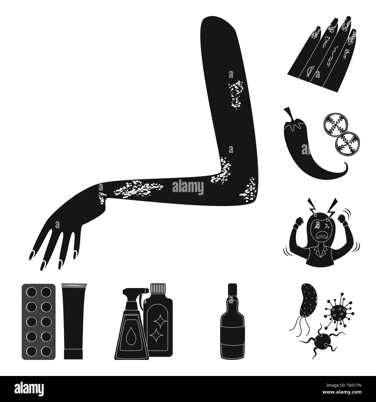 Dermatitis eczema face rash Black and White Stock Photos & Images Alamy