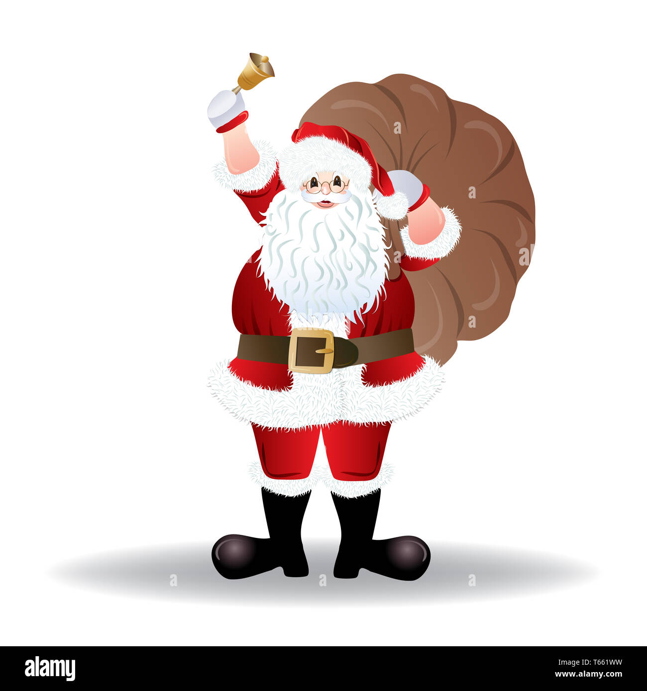 Santa Claus, greeting card design Stock Photo