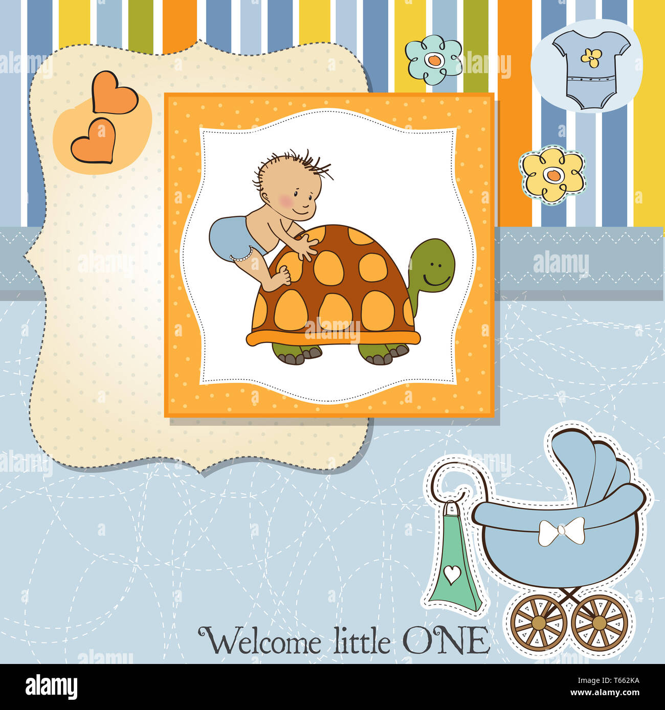 funny baby boy announcement card Stock Photo Alamy