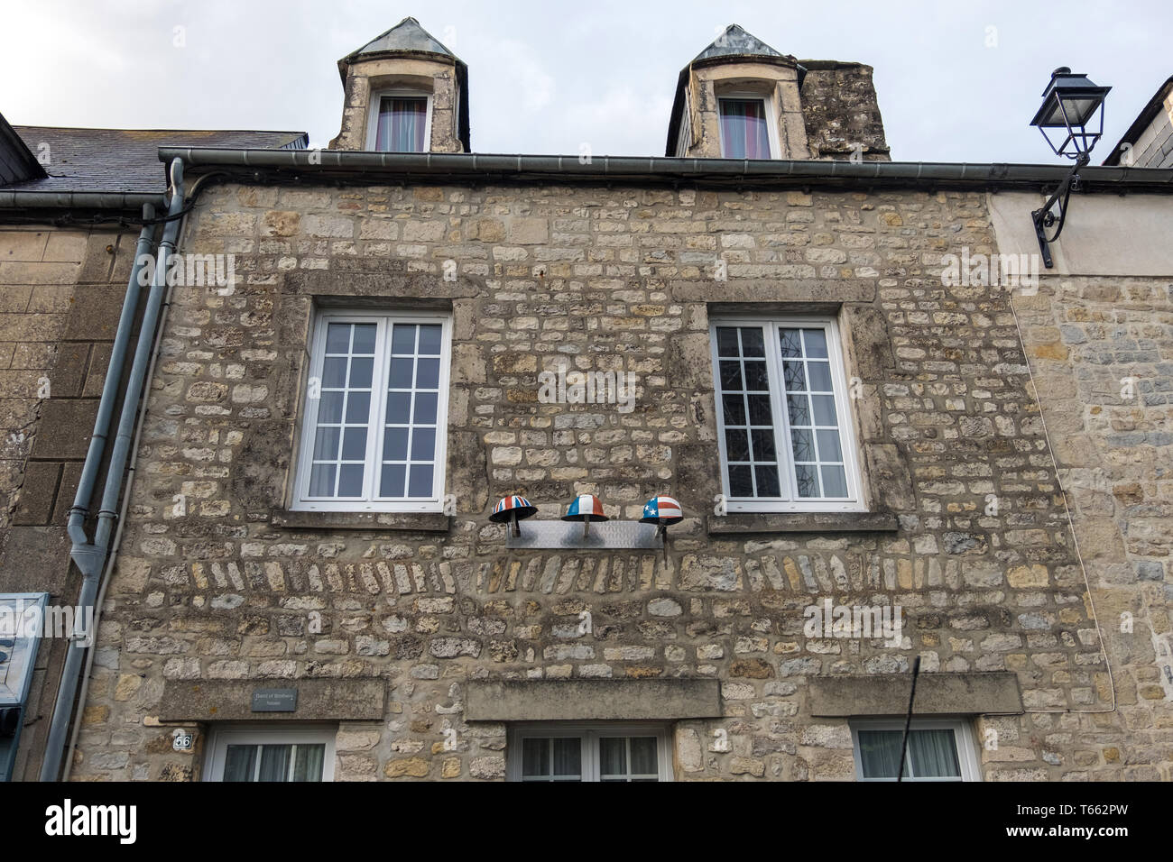 SainteMarieduMont, France August 16, 2018 Historic old house in