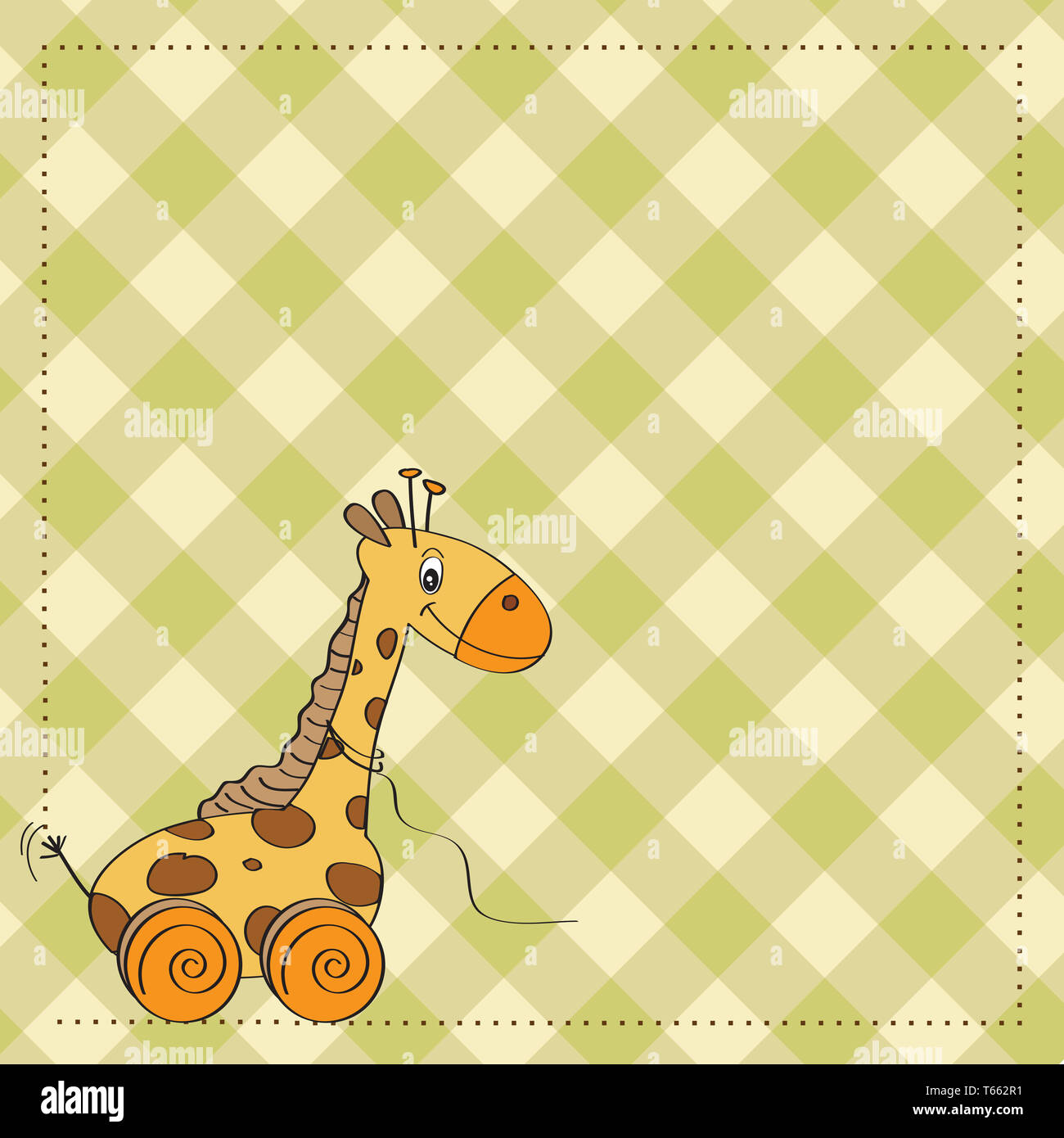 Baby shower card with cute giraffe Stock Photo - Alamy