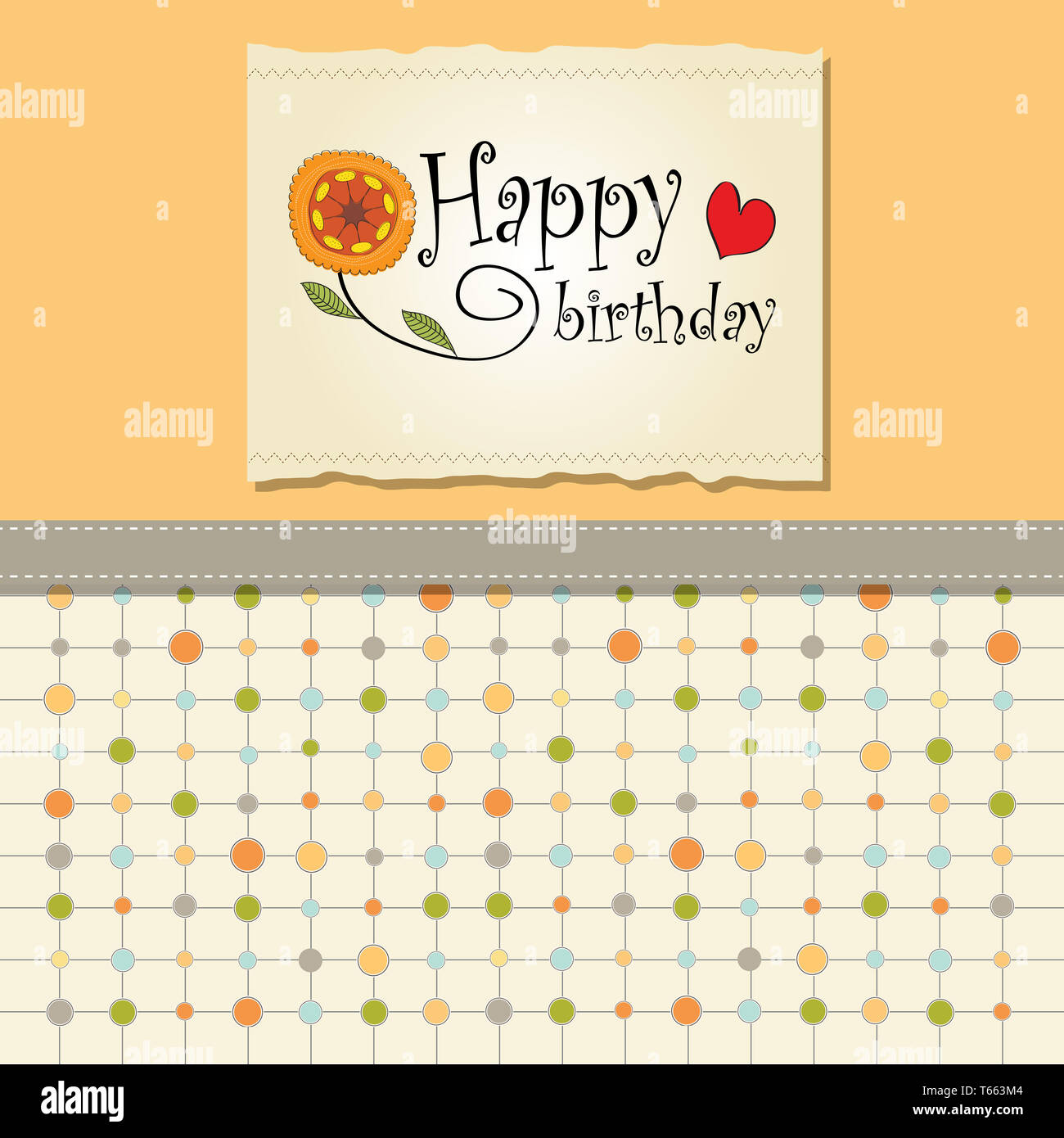 birthday greeting card template Stock Photo