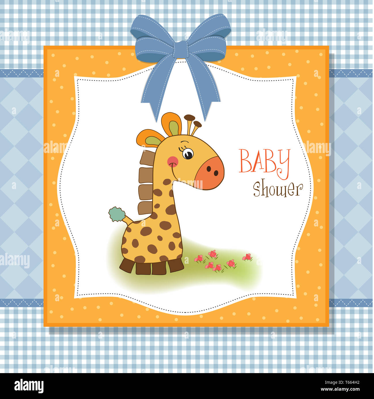 welcome baby card with giraffe Stock Photo - Alamy