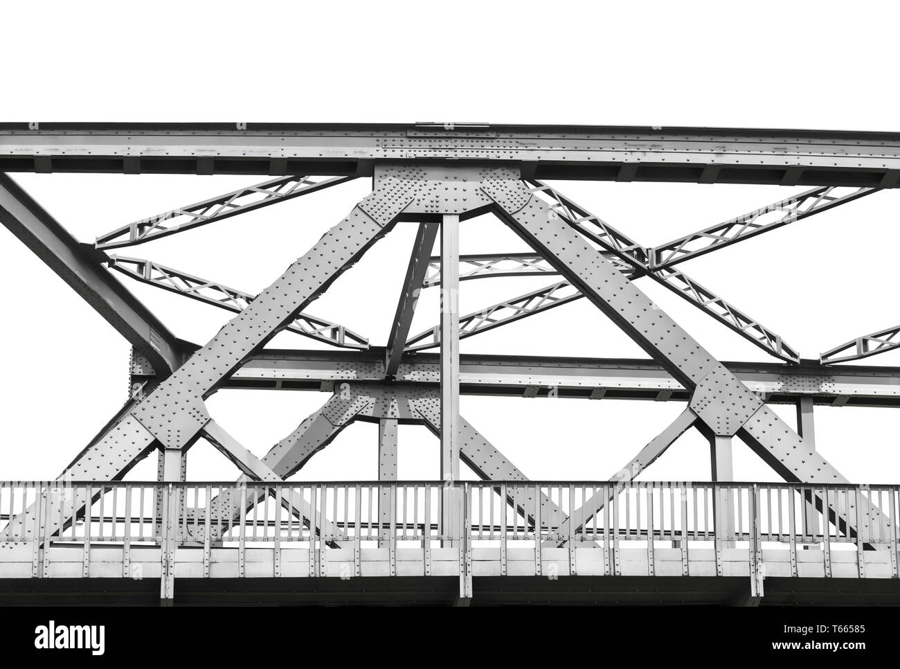 vintage iron bridge, isolated on white Stock Photo Alamy