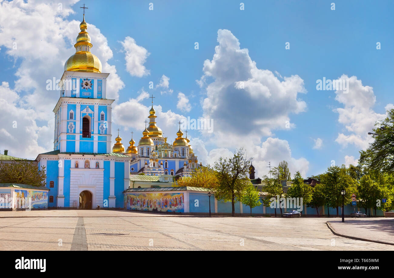 St. Michael's Golden-Domed Monastery in Kiev, Ukraine Stock Photo