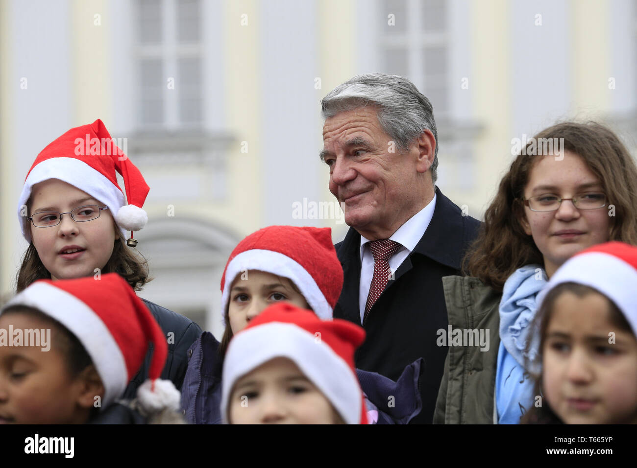 Hand-over ceremony of  the Christmas tree to the German President Joachim Gauck. Stock Photo