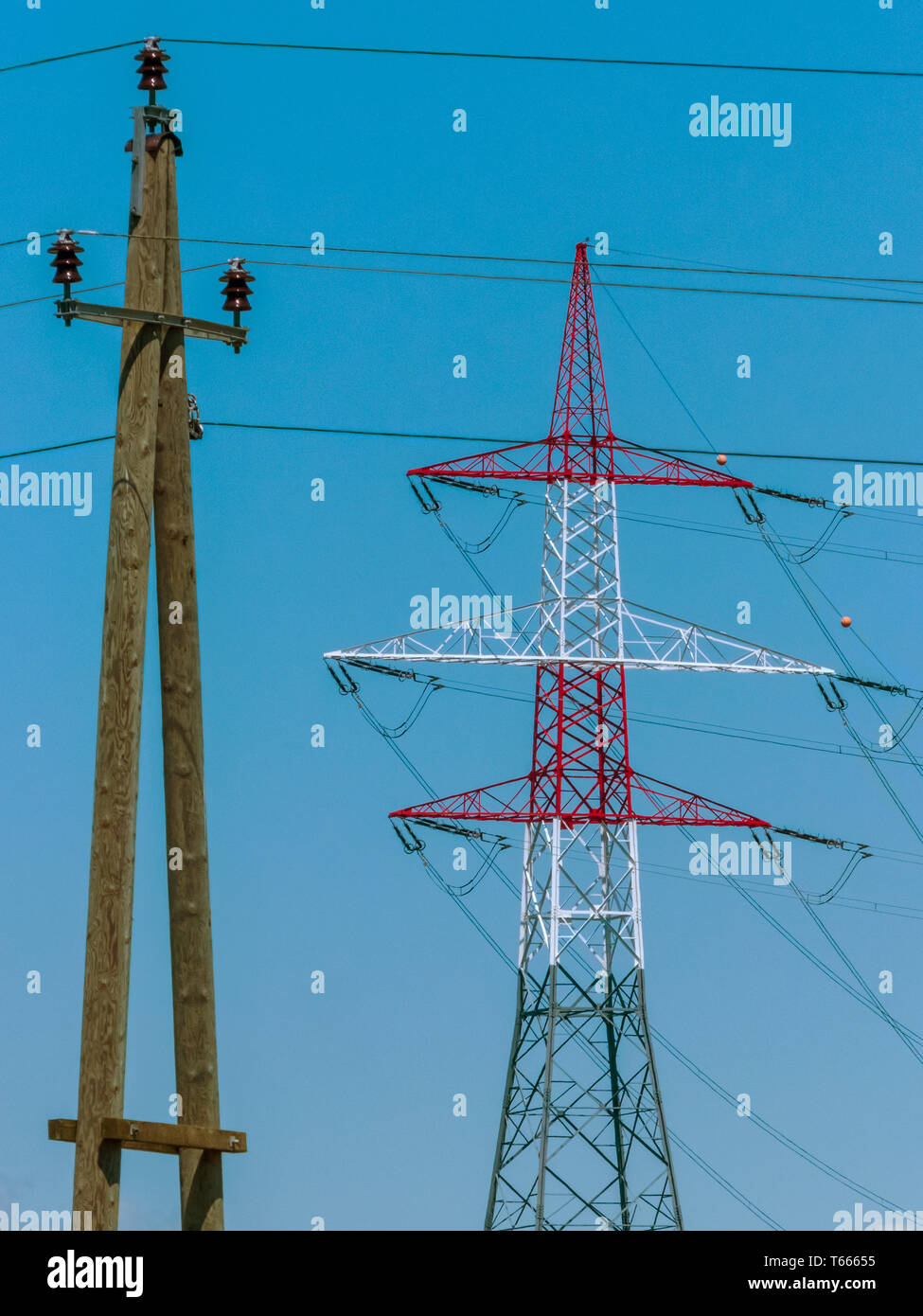 power pole symbol photo Stock Photo - Alamy