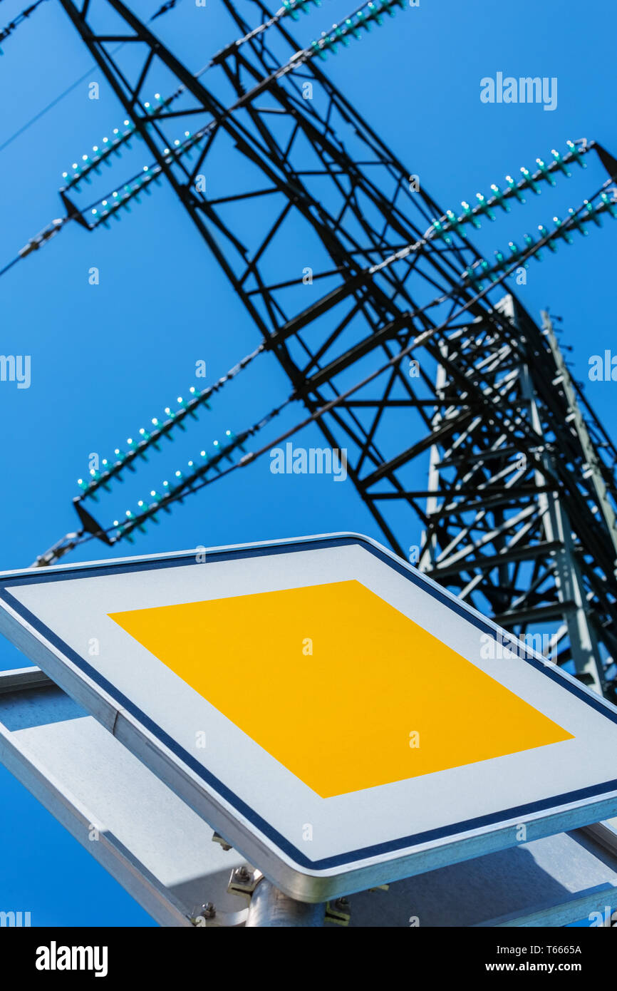 power pole symbol photo Stock Photo - Alamy