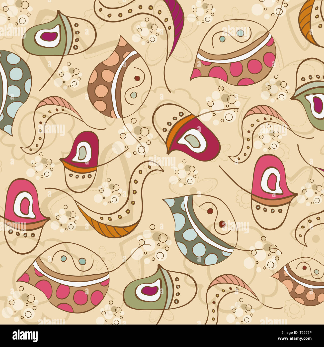 seamless pattern with leaf Stock Photo