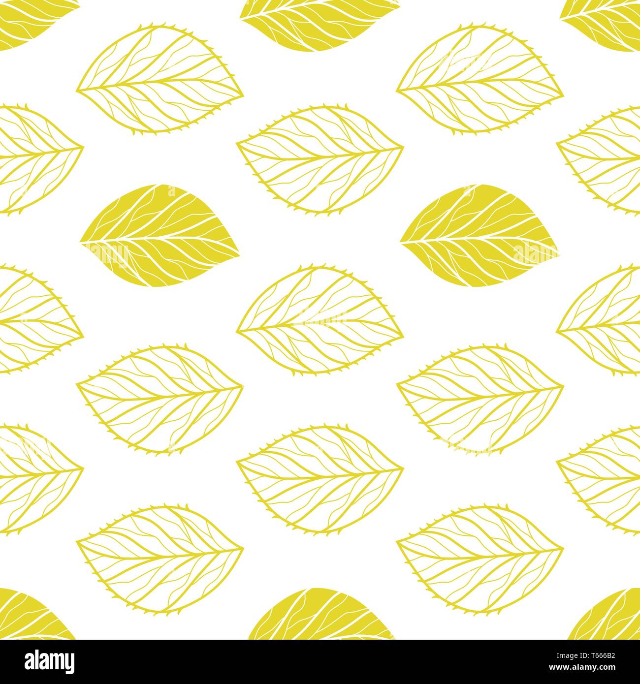Vector Delicate seamless leaves repeat seamless pattern. Floral pattern Stock Vector