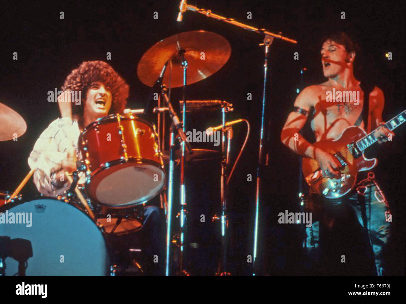 GRAND FUNK RAILROAD American rock group with Mark Farner about 1975 Stock  Photo - Alamy