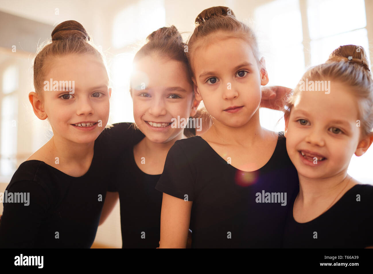 Little Dancers Posing Stock Photo