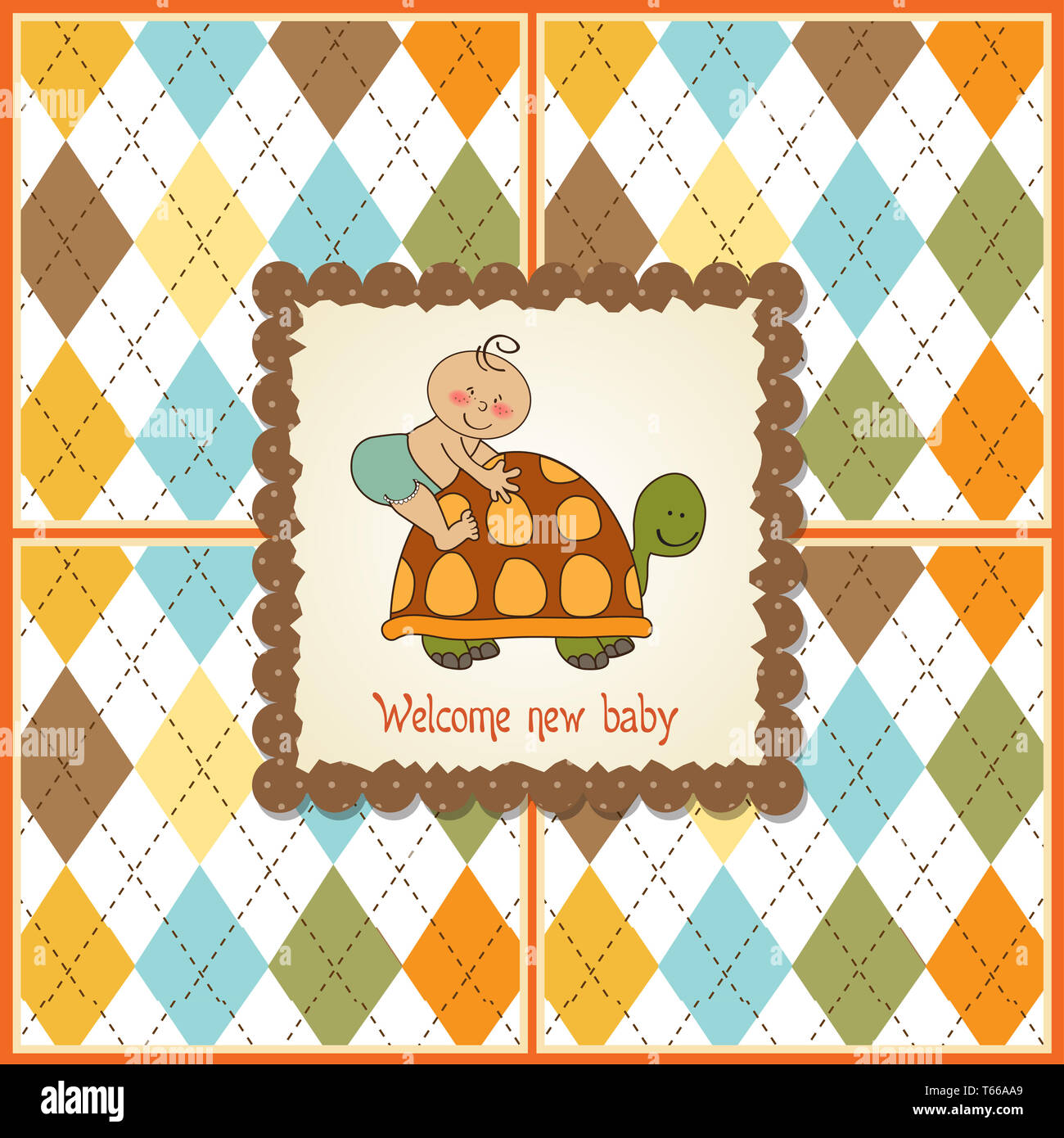 funny baby boy announcement card Stock Photo Alamy