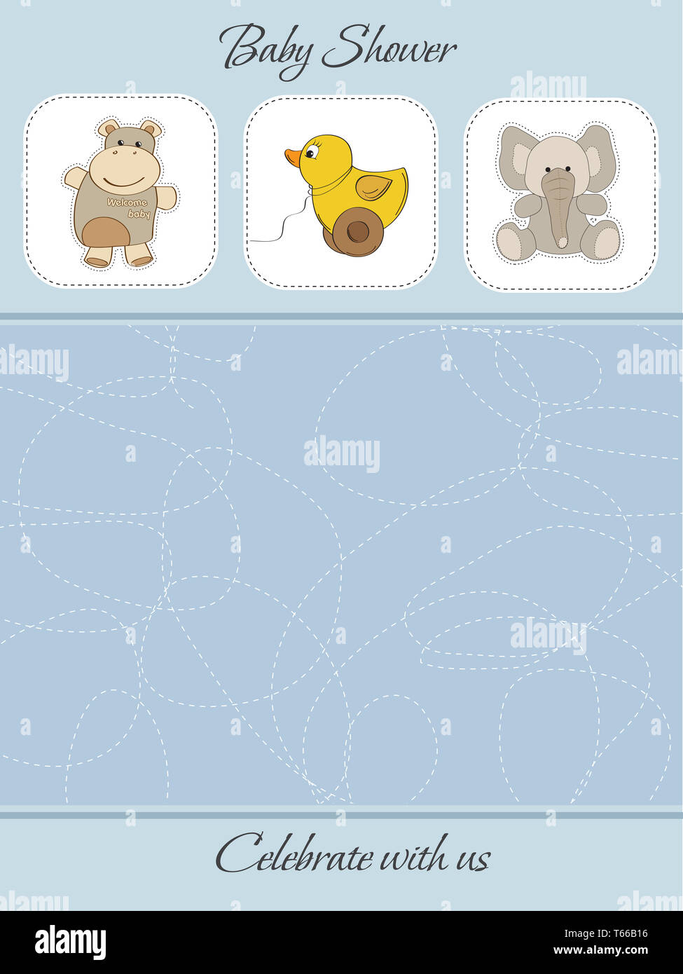 cute baby boy shower card Stock Photo Alamy