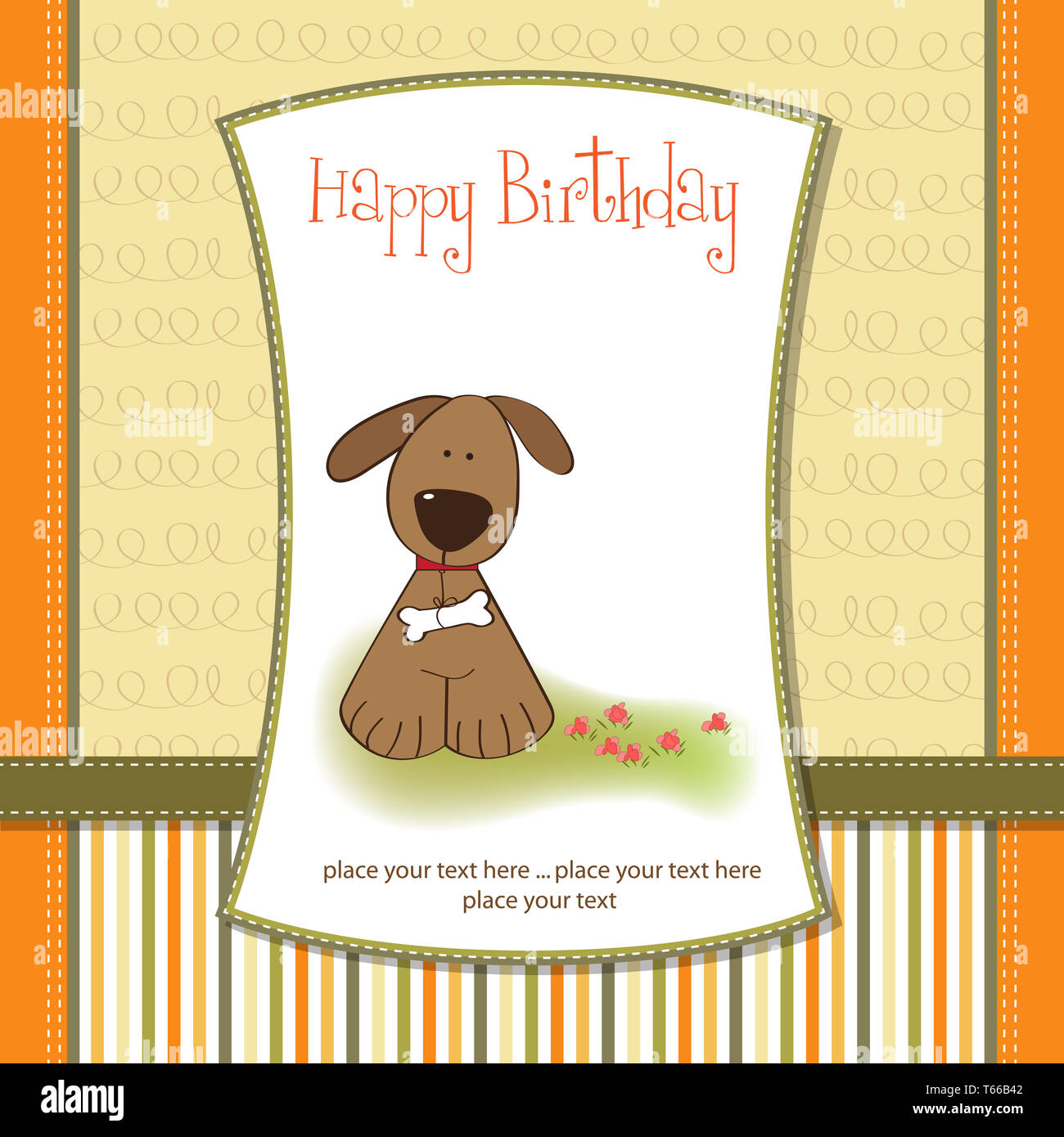 birthday card with dog Stock Photo - Alamy