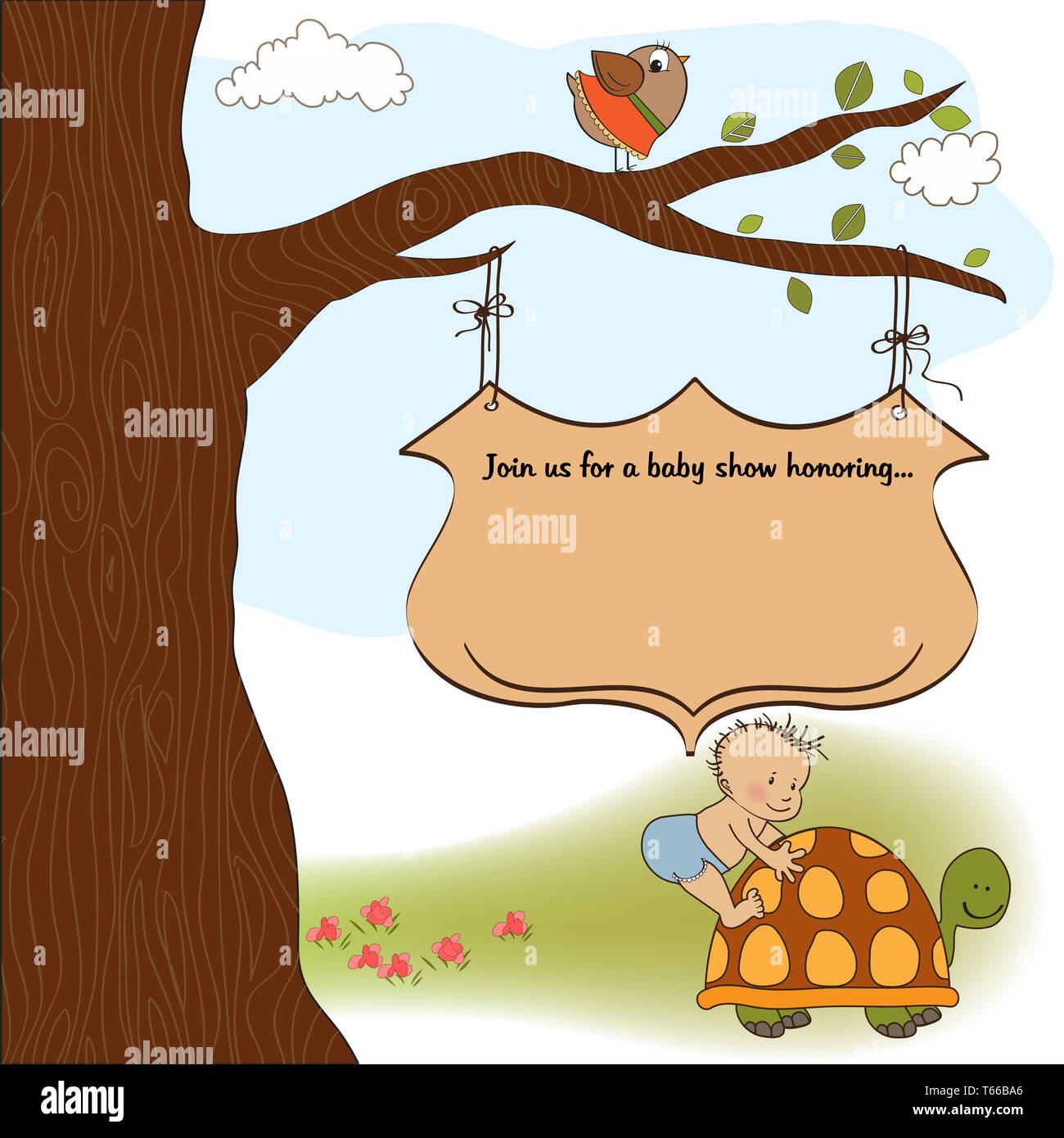 funny baby boy announcement card Stock Photo Alamy