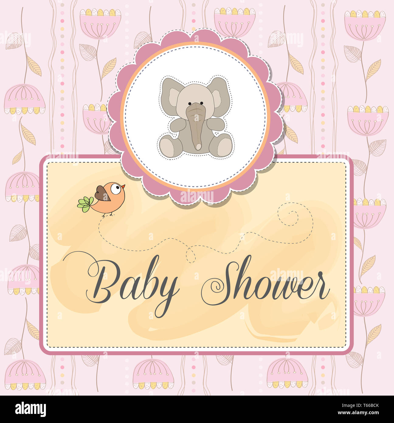 romantic baby announcement card Stock Photo Alamy