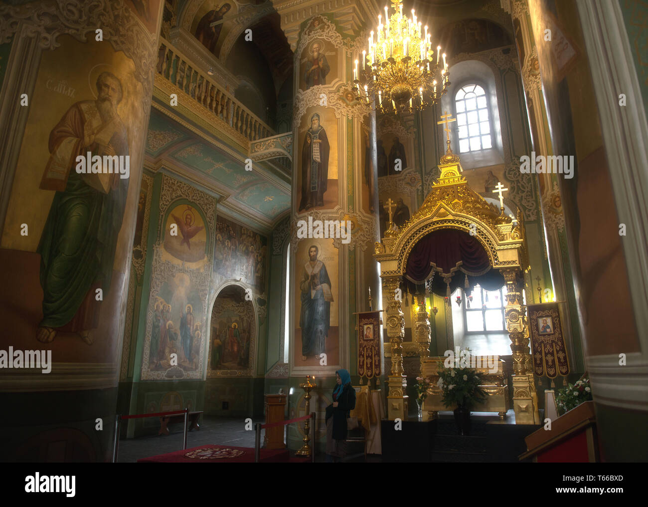 Annunciation Cathedral of Kazan Kremlin is the first Orthodox church of the Kazan Kremlin. Tatarstan. Russia. Stock Photo