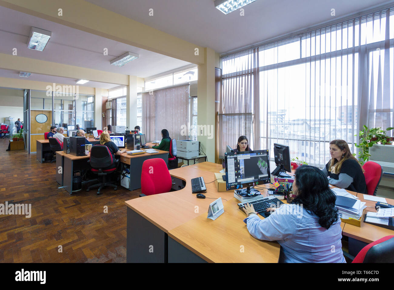 INDEC (I.N.D.E.C.) main building offices. Buenos Aires, Argentina. Stock Photo