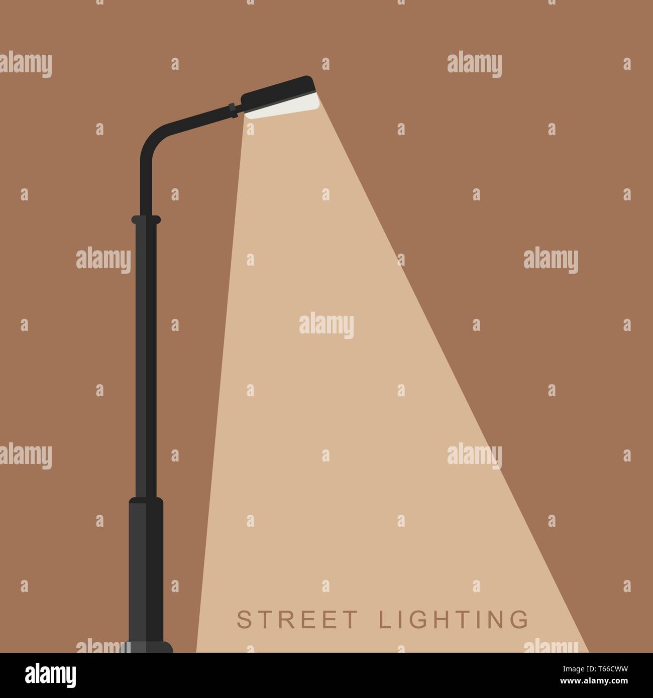 Outdoor lighting banner Stock Vector