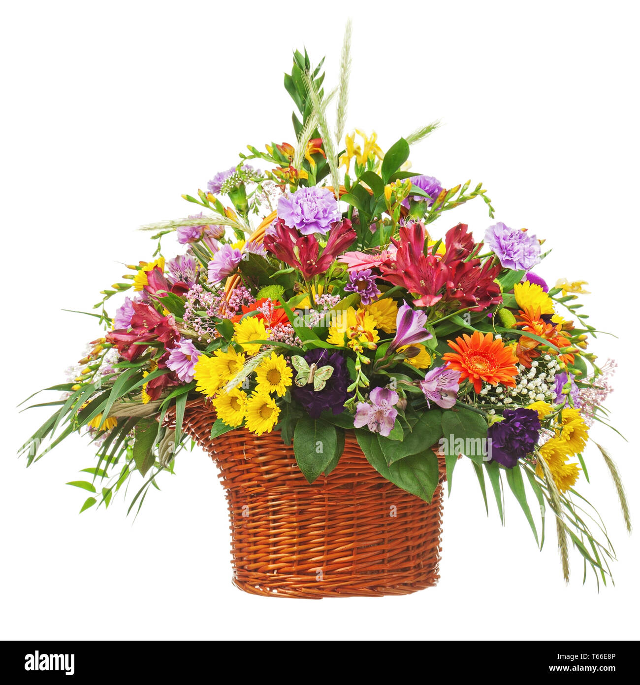 Colorful flower bouquet arrangement centerpiece in Stock Photo