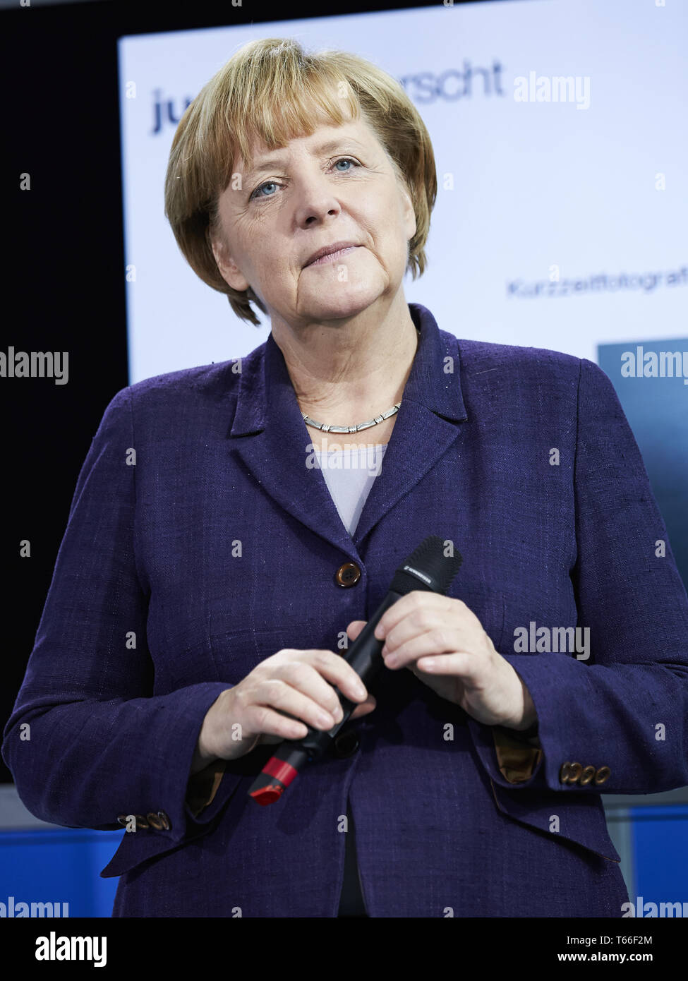 portrait of angela merkel, german chancellor in 2014 Stock Photo