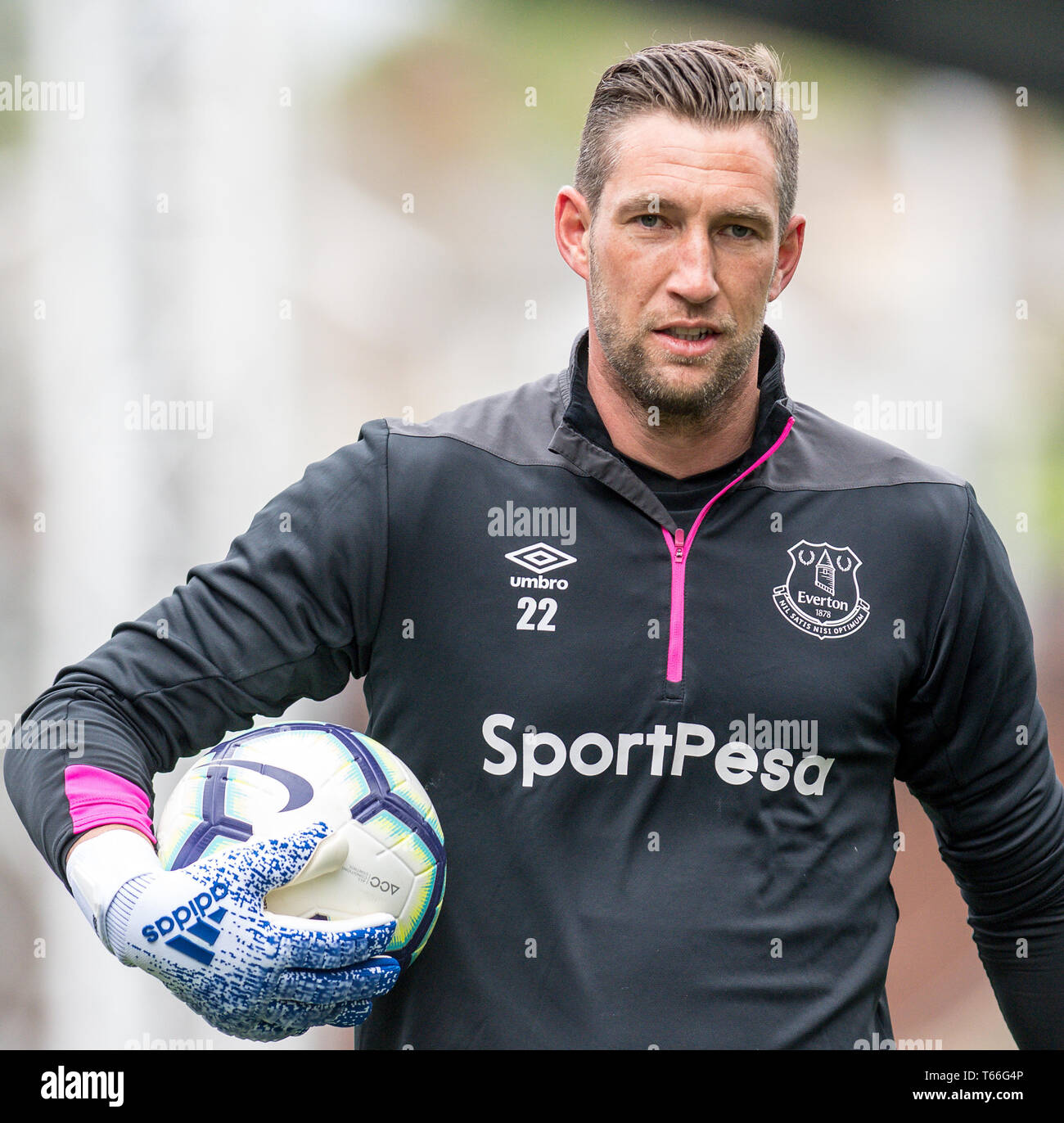 London England April 27 Maarten Stekelenburg Of Everton Fc Looks On During The Premier League Match Between Crystal Palace And Everton Fc At Selhurst Park On April 27 2019 In London